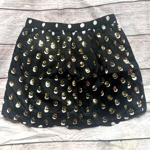 J Crew Crewcuts Black and Gold Sequin Skirt